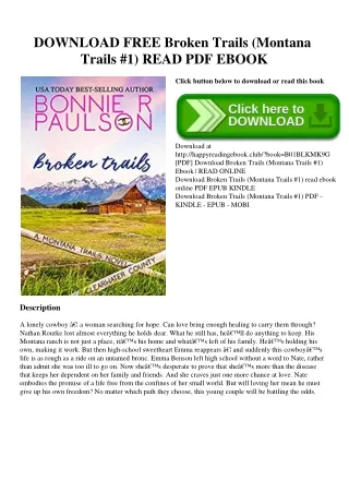 DOWNLOAD FREE Broken Trails (Montana Trails #1) READ PDF EBOOK