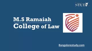 M.S Ramaiah College of Law