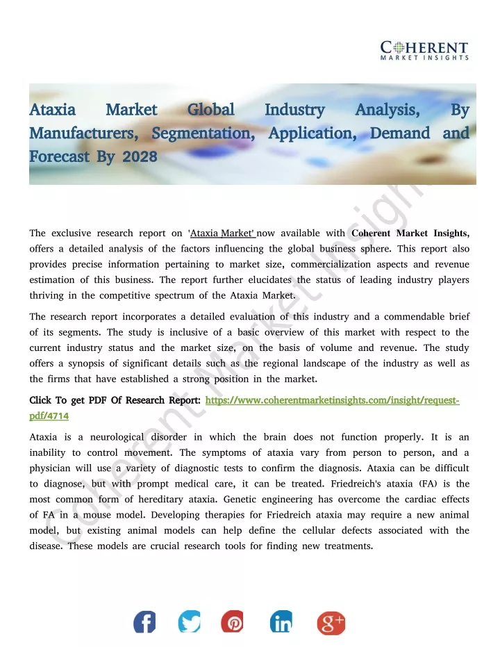 ataxia market global industry analysis by ataxia