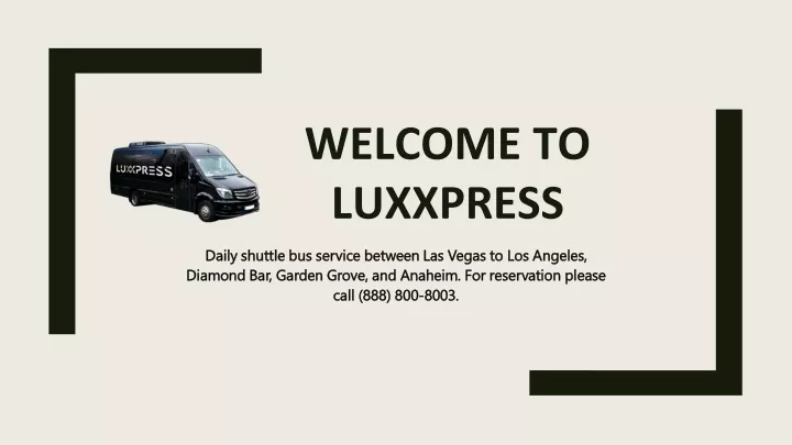 welcome to luxxpress