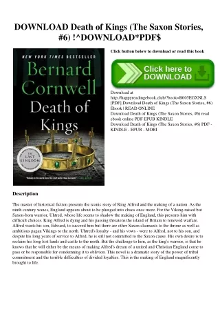DOWNLOAD Death of Kings (The Saxon Stories  #6) !^DOWNLOADPDF$