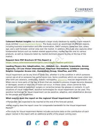 visual impairment market growth and analysis 2022