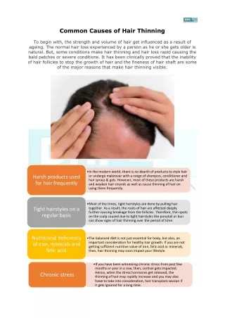 Common Causes of Hair Thinning - DHI India