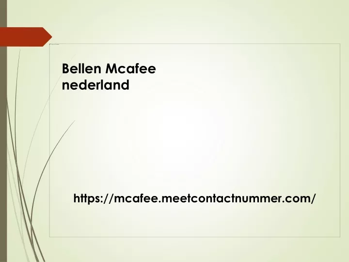 bellen mcafee nederland