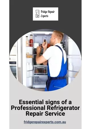 Essential signs of a Professional Refrigerator Repair Service