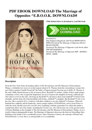 PDF EBOOK DOWNLOAD The Marriage of Opposites ^E.B.O.O.K. DOWNLOAD#