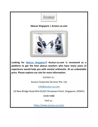 abacus singapore acutus ca com