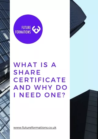 What is a Share Certificate and why do I need one