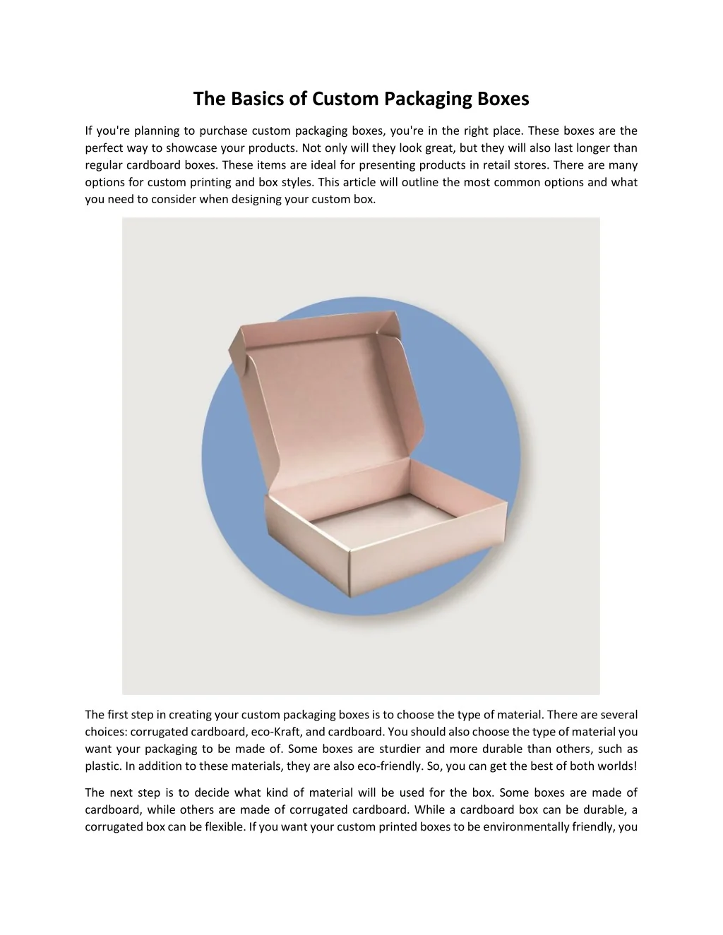 PPT - The Basics of Custom Packaging Boxes PowerPoint Presentation ...