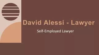 David Alessi - Lawyer - Possesses Solid Communication Skills