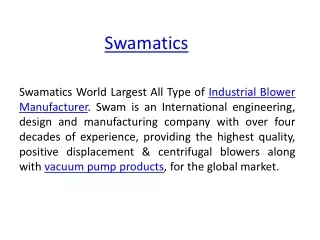 Bio gas blowers | Bio Gas Blowers and Compressor | Blowers Manufacturer in Delhi