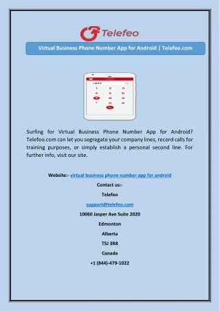 virtual business phone number app for android