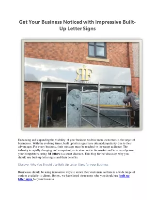 get your business noticed with impressive built