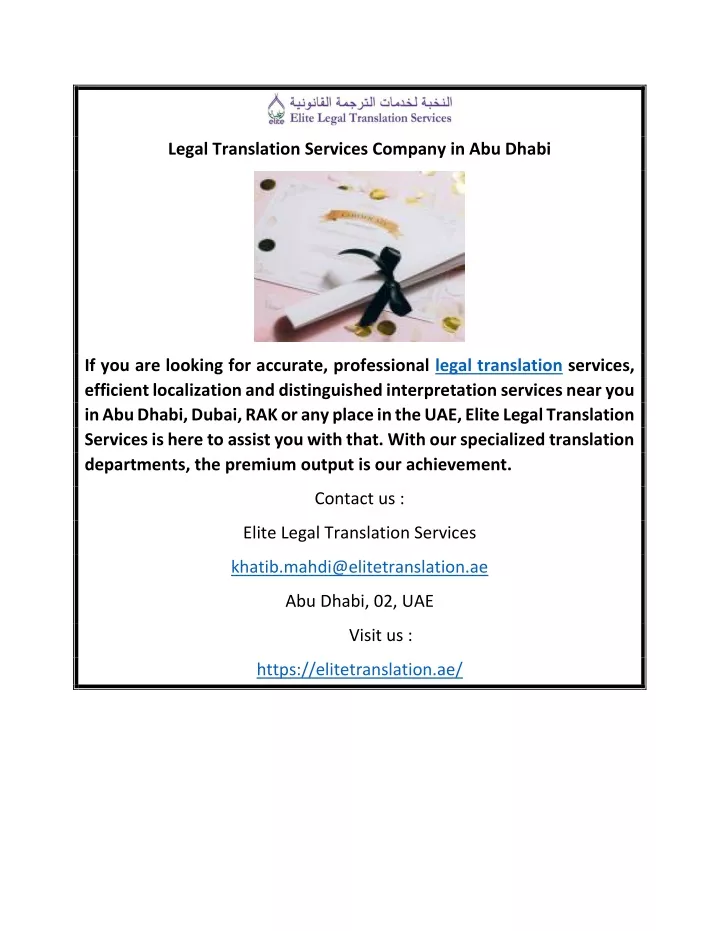 legal translation services company in abu dhabi