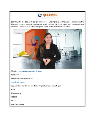 Web Design Company in Pune  Quleiss.com