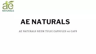 AE NATURALS Neem Tulsi Capsules 60 Caps (1)