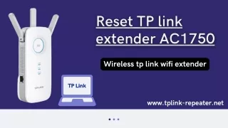 Reset TP link extender AC1750 | tplinkrepeater.net