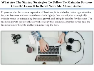 what are the startup strategies to follow