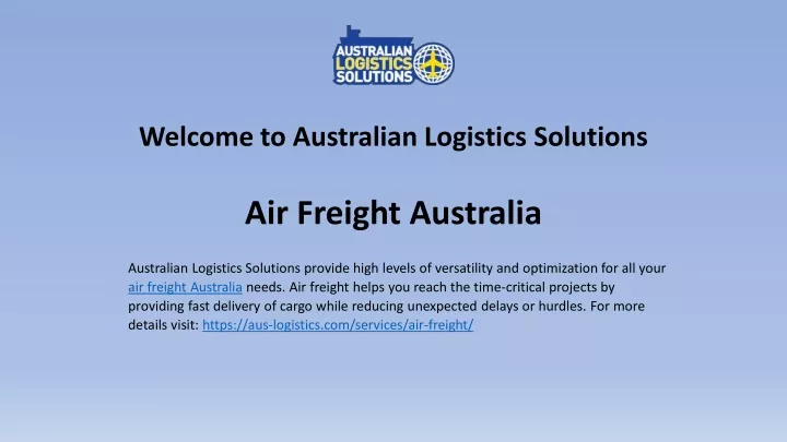 welcome to australian logistics solutions