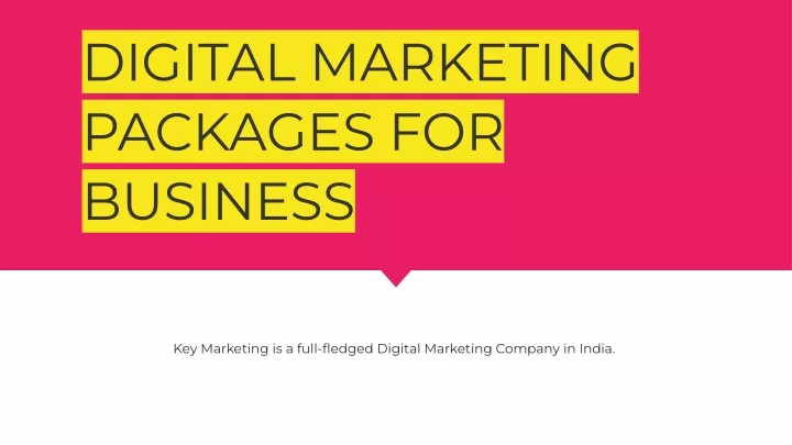 digital marketing packages for business