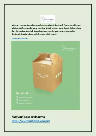 mencari tempat terbaik untuk kemasan kotak kustom