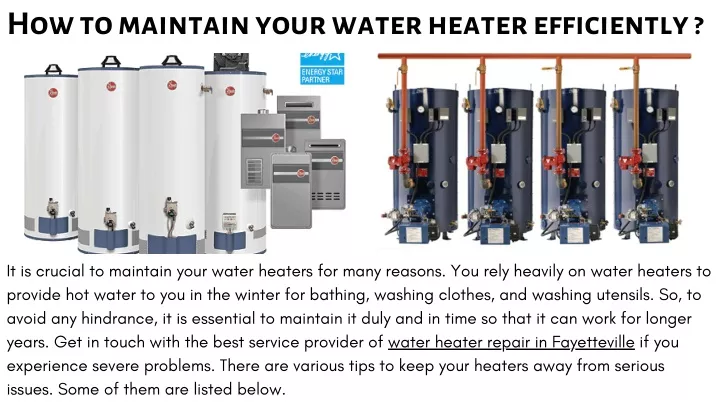 how to maintain your water heater efficiently