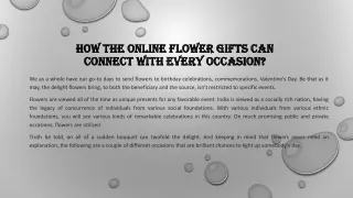 how the online flower gifts can connect with every occasion