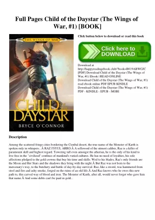 Full Pages Child of the Daystar (The Wings of War  #1) [BOOK]