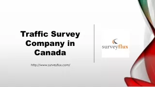 Traffic Survey Company in Canada