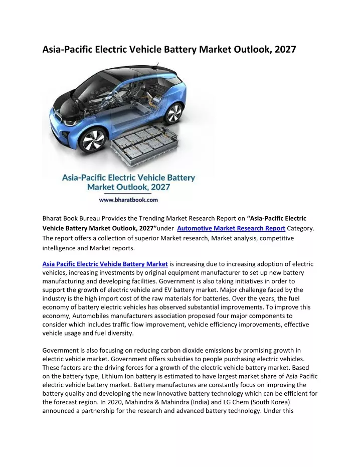 asia pacific electric vehicle battery market