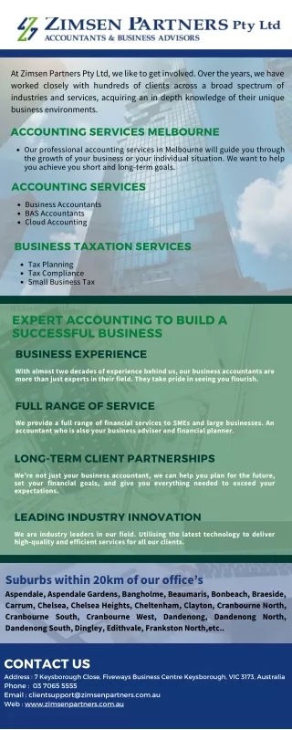 Get the best accounting services in Melbourne