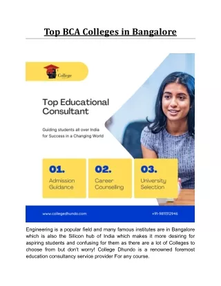 Top BCA Colleges in Bangalore