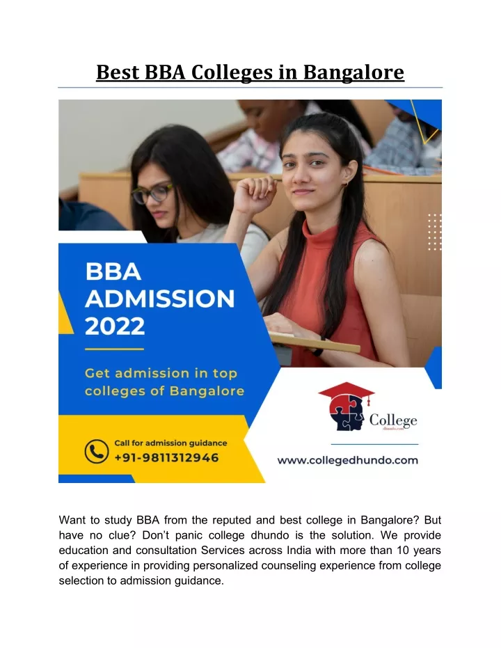 PPT - Best BBA Colleges In Bangalore PowerPoint Presentation, Free ...