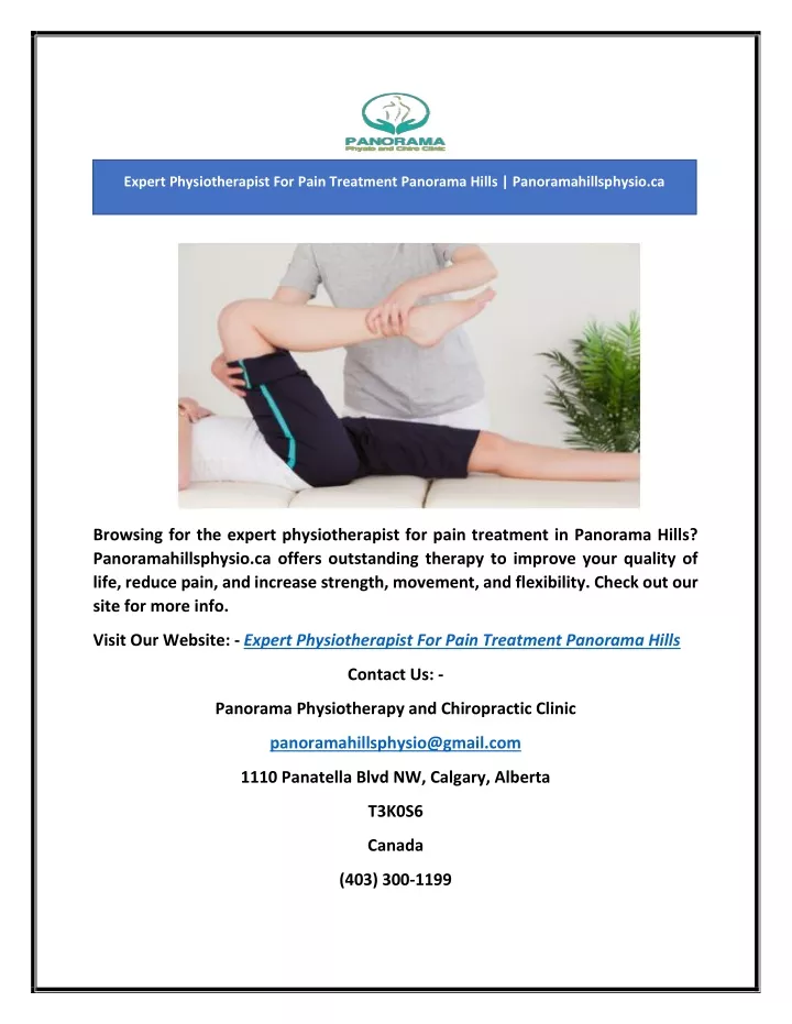 expert physiotherapist for pain treatment