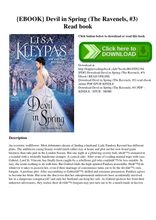 {EBOOK} Devil in Spring (The Ravenels  #3) Read book