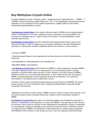 Buy Methylone Crystals Online