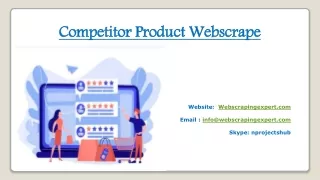 competitor product webscrape