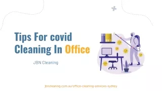 Tips For covid Cleaning In Office- JBN Cleaning