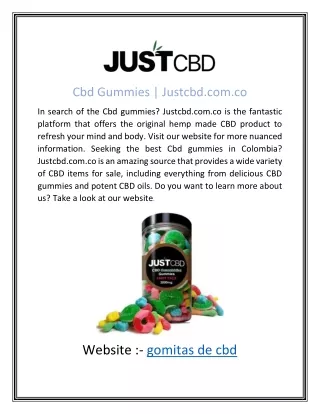 cbd gummies justcbd com co