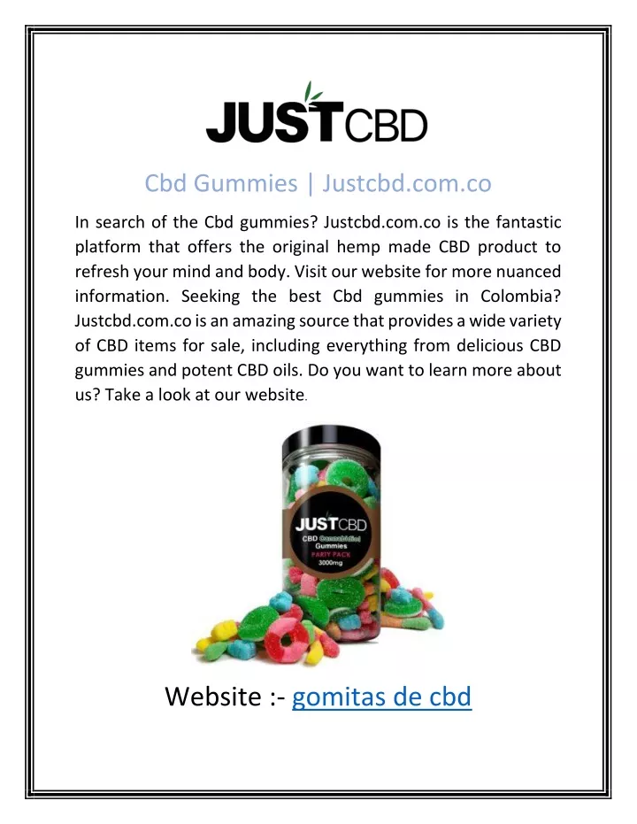 cbd gummies justcbd com co