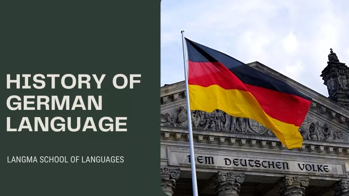 history of german language