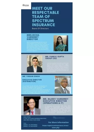 Meet the Professionals Who Will Help You Create Your Future | Spectrum Insurance