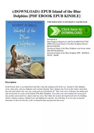 ((DOWNLOAD)) EPUB Island of the Blue Dolphins [PDF EBOOK EPUB KINDLE]