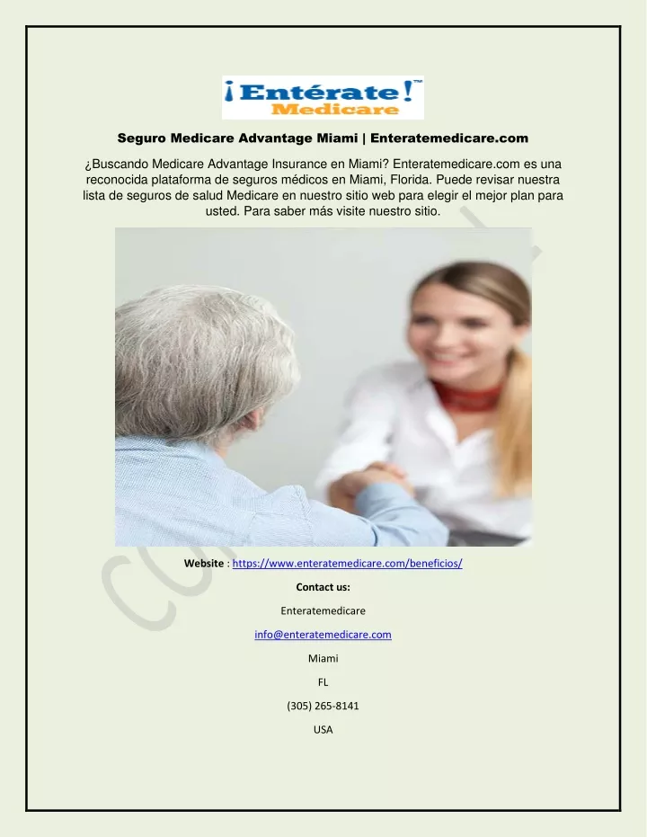 seguro medicare advantage miami enteratemedicare