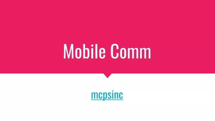 mobile comm