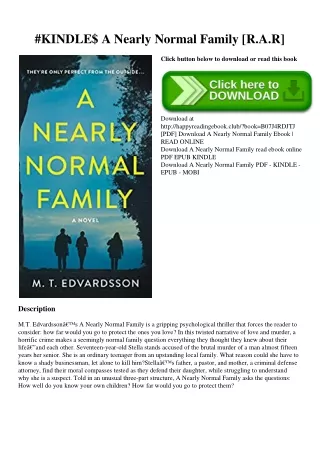 #KINDLE$ A Nearly Normal Family [R.A.R]
