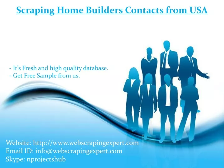 scraping home builders contacts from usa