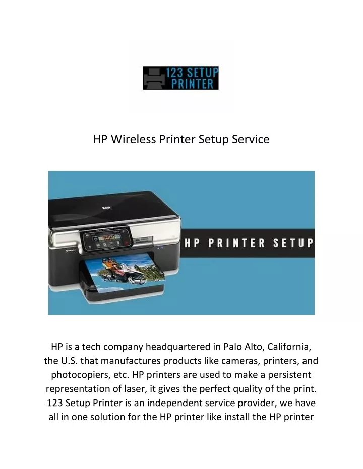 hp wireless printer setup service
