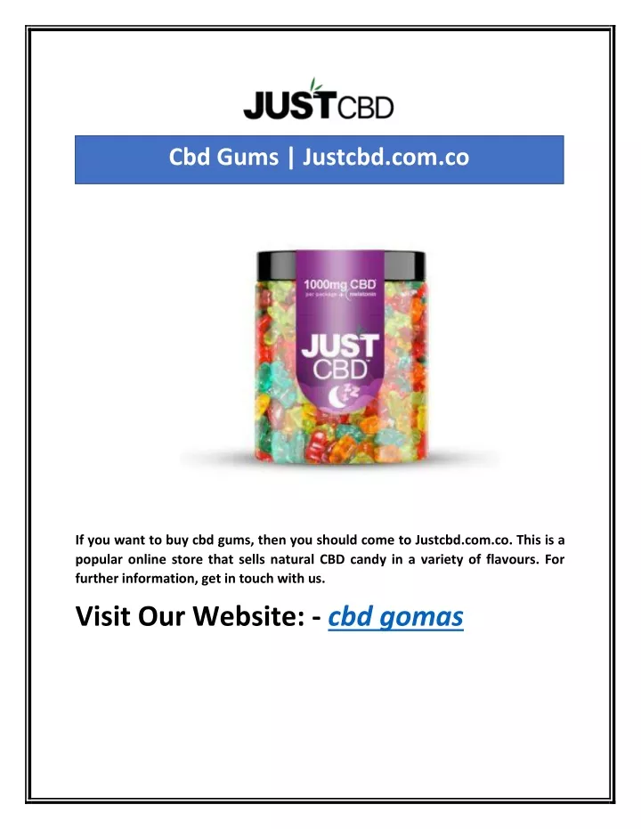 cbd gums justcbd com co