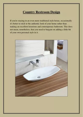 country restroom design